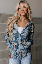 Load image into Gallery viewer, FullZip Sweatshirt - Twilight Blooms