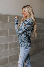 Load image into Gallery viewer, FullZip Sweatshirt - Twilight Blooms
