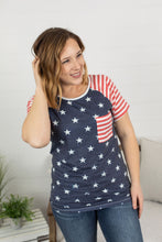 Load image into Gallery viewer, Stars and Stripes Pocket Tee