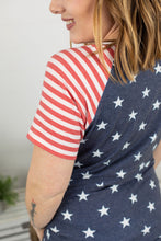 Load image into Gallery viewer, Stars and Stripes Pocket Tee