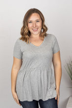 Load image into Gallery viewer, Sarah Ruffle Top - Light Grey