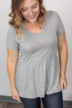 Load image into Gallery viewer, Sarah Ruffle Top - Light Grey