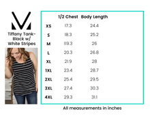 Load image into Gallery viewer, Tiffany Tank - Black with White Stripes