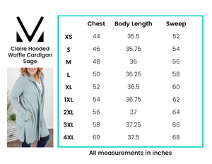 Claire Hooded Waffle Cardigan - Sage