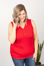 Load image into Gallery viewer, Addison Henley Tank - Red