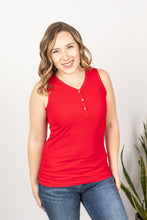 Load image into Gallery viewer, Addison Henley Tank - Red