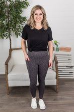 Load image into Gallery viewer, Athleisure Leggings - Charcoal Leopard