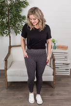 Load image into Gallery viewer, Athleisure Leggings - Charcoal Leopard