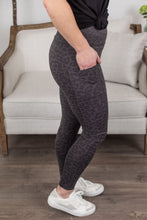Load image into Gallery viewer, Athleisure Leggings - Charcoal Leopard