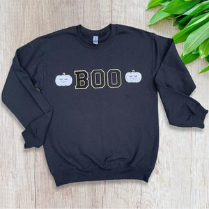 PATCHED Chenille BOO Crewnecks