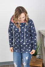 Load image into Gallery viewer, Stars and Stripes Zip Up Hoodie