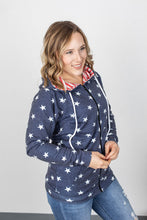 Load image into Gallery viewer, Stars and Stripes Zip Up Hoodie