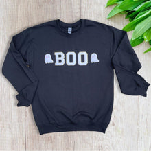 Load image into Gallery viewer, PATCHED Chenille BOO Crewnecks