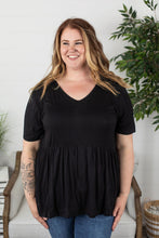 Load image into Gallery viewer, Sarah Ruffle Top - Black