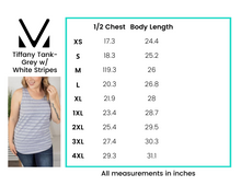 Load image into Gallery viewer, Tiffany Tank - Grey with White Stripes