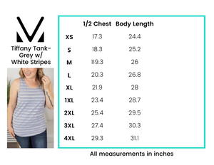Tiffany Tank - Grey with White Stripes