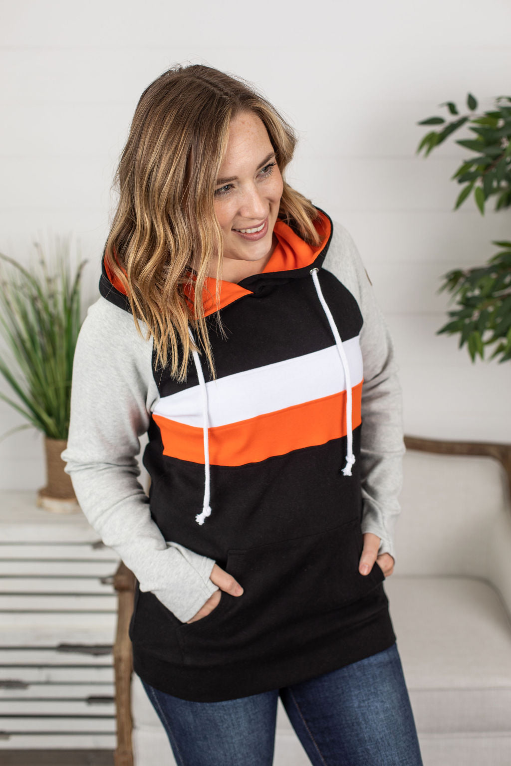 Ryan Hoodie - Orange and Black