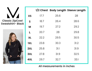 Classic ZipCowl Sweatshirt - Black