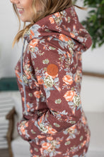 Load image into Gallery viewer, Rust Floral FullZip Hoodie