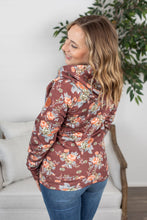 Load image into Gallery viewer, Rust Floral FullZip Hoodie