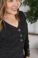 Load image into Gallery viewer, Brittney Button Sweater - Charcoal