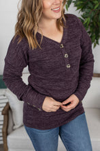 Load image into Gallery viewer, Brittney Button Sweater - Purple