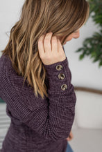 Load image into Gallery viewer, Brittney Button Sweater - Purple