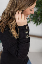 Load image into Gallery viewer, Brittney Button Sweater - Black