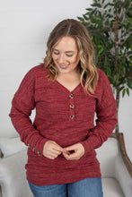 Load image into Gallery viewer, Brittney Button Sweater - Berry