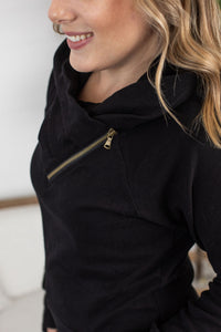 Classic ZipCowl Sweatshirt - Black