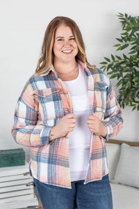 Becca Plaid Shacket - Sunset Shades