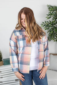 Becca Plaid Shacket - Sunset Shades