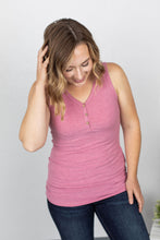 Load image into Gallery viewer, Addison Henley Tank - Heathered Raspberry