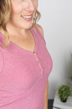 Load image into Gallery viewer, Addison Henley Tank - Heathered Raspberry
