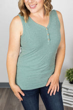 Load image into Gallery viewer, Addison Henley Tank - Heathered Sage