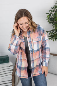 Becca Plaid Shacket - Sunset Shades