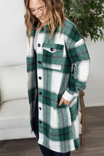 Load image into Gallery viewer, Long Plaid Shacket - Green Mix