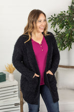 Load image into Gallery viewer, Fuzzy Cardigan - Classic Black
