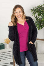Load image into Gallery viewer, Fuzzy Cardigan - Classic Black