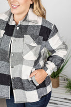 Load image into Gallery viewer, Holly Plaid Shacket - Black and White