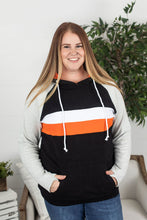 Load image into Gallery viewer, Ryan Hoodie - Orange and Black