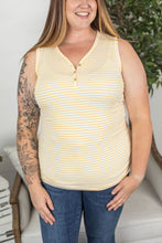 Load image into Gallery viewer, Addison Henley Tank - Yellow Stripes