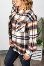 Load image into Gallery viewer, Molly Plaid Shacket - Navy, Brown, and Orange