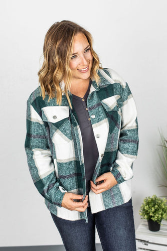 Holly Plaid Shacket - Green Mix