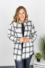 Load image into Gallery viewer, Dolly Long Plaid Shacket - Black and White
