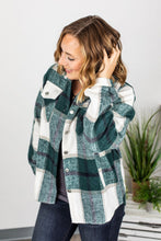 Load image into Gallery viewer, Holly Plaid Shacket - Green Mix