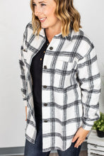 Load image into Gallery viewer, Dolly Long Plaid Shacket - Black and White