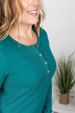 Load image into Gallery viewer, Harper Long Sleeve Henley - Teal