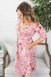 Taylor Dress - Mauve Floral