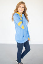 Load image into Gallery viewer, Sky Blue/Gold Varsity Hoodie
